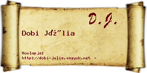 Dobi Júlia névjegykártya